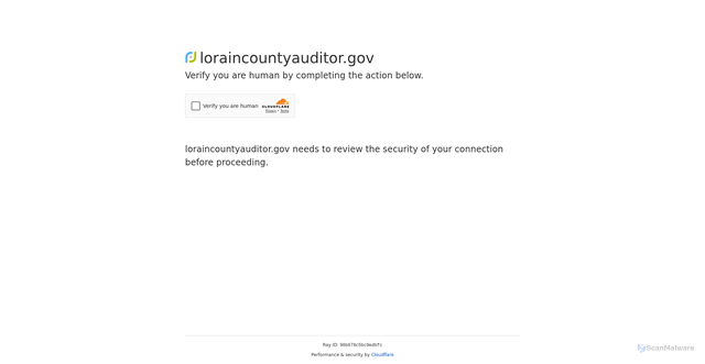 Security scan screenshot of https://loraincountyauditor.gov/