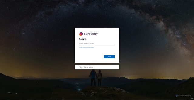 Security scan screenshot of https://eyepointpharma-my.sharepoint.com