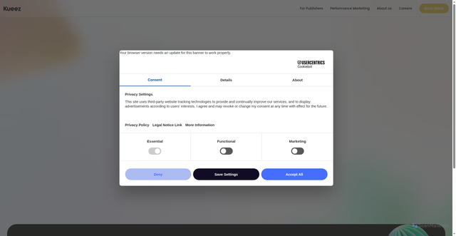 Security scan screenshot of https://kueezssp.com