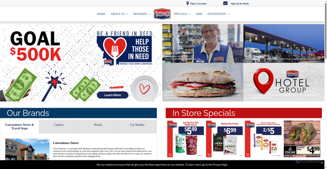 Security scan screenshot of https://www.townpump.com/