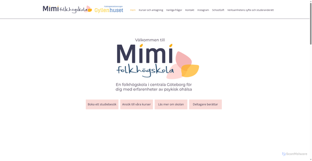 Security scan screenshot of https://mimifolkhogskola.se