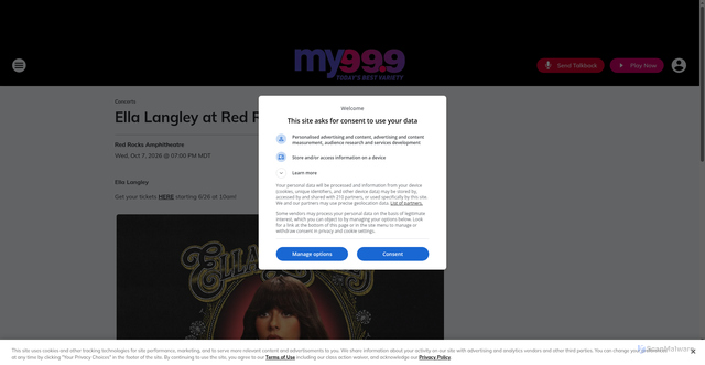 Security scan screenshot of https://my999radio.iheart.com/calendar/content/2026-10-07-ella-langley-at-red-rocks-amphitheatre-1007/