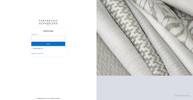 Security scan screenshot of https://perennials.lightning.force.com