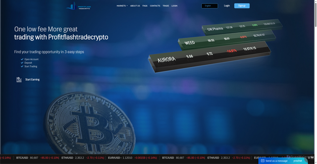Security scan screenshot of https://profitflashtradecrypto.com/