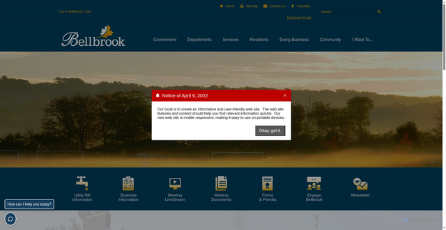 Security scan screenshot of https://www.bellbrook.gov