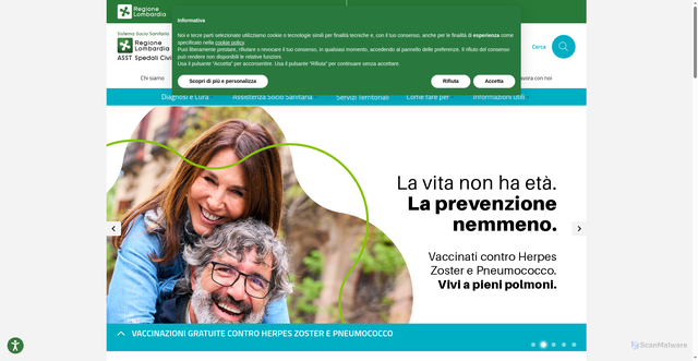 Security scan screenshot of https://www.asst-spedalicivili.it/