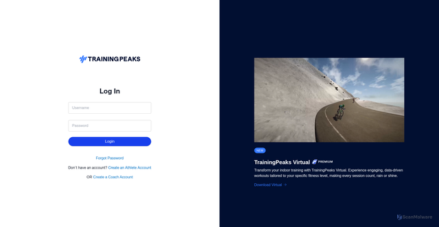 Security scan screenshot of https://app.trainingpeaks.com