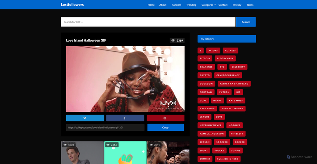 Security scan screenshot of https://bulkspoon.com/love-island-halloween-gif-10/