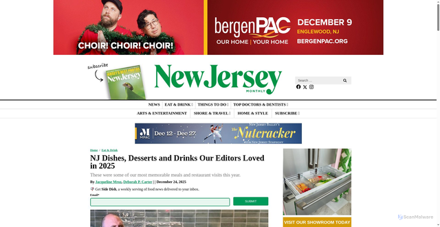 Security scan screenshot of https://njmonthly.com/articles/eat-drink/nj-dishes-desserts-and-drinks-our-editors-loved-in-2025/