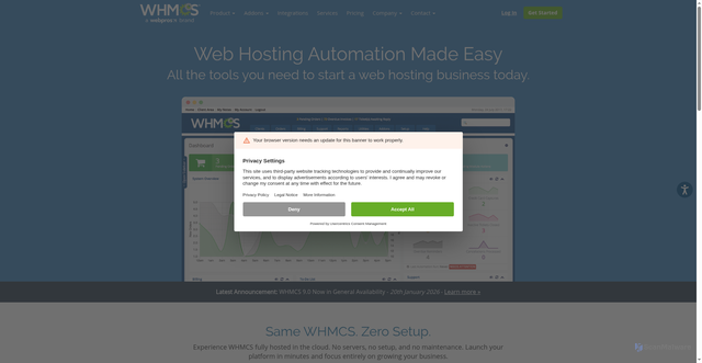 Security scan screenshot of https://whmcs.com