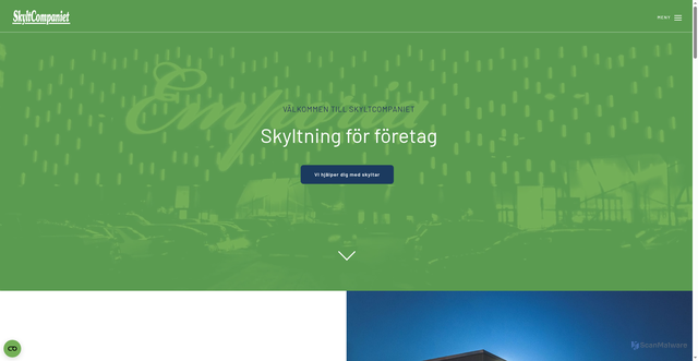 Security scan screenshot of https://skyltcompaniet.se