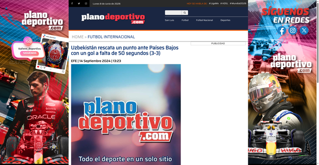 Security scan screenshot of https://planoinformativo.com/planodeportivo/307148/uzbekistan-rescata-un-punto-ante-paises-bajos-con-un-gol-a-falta-de-50-segundos-3-3-
