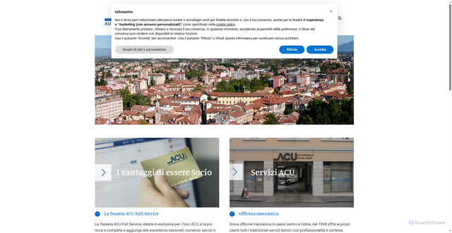 Security scan screenshot of https://acu.ud.it/