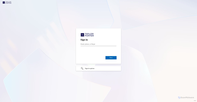 Security scan screenshot of https://taylorporter1912-my.sharepoint.com