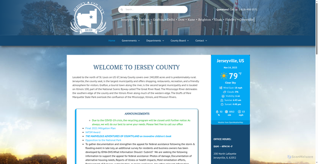 Security scan screenshot of https://jerseycounty-il.gov/