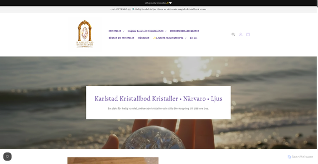 Security scan screenshot of https://karlstadkristallbod.se
