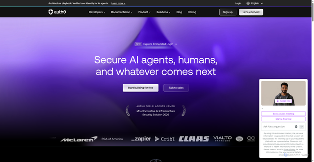 Security scan screenshot of https://prod-nextech.us.auth0.com