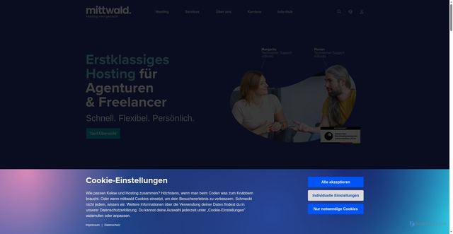 Security scan screenshot of https://mittwald.de