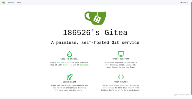 Security scan screenshot of https://git.186526.xyz