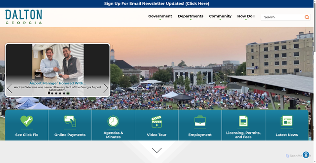 Security scan screenshot of https://www.daltonga.gov/