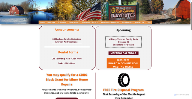 Security scan screenshot of https://rosetownship.com/