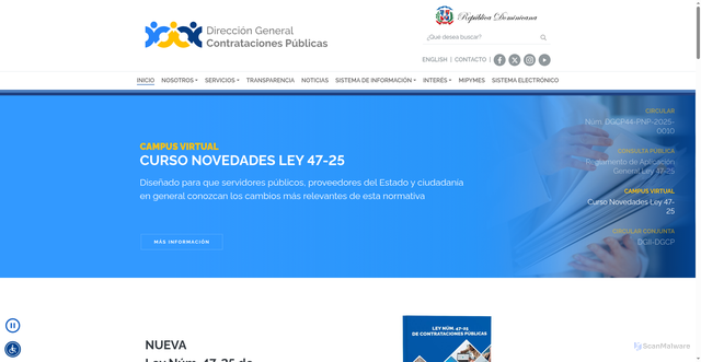 Security scan screenshot of https://dgcp.gob.do