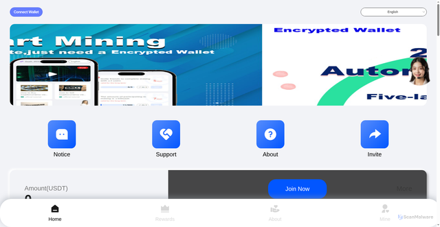 Security scan screenshot of https://986usdt.com/