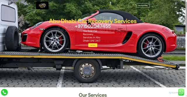 Security scan screenshot of https://carrecoverytowingabudhabi.com/