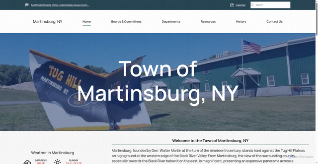 Security scan screenshot of https://martinsburgny.gov/