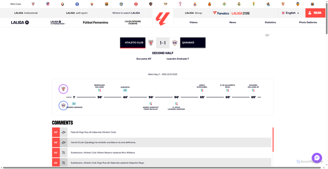Security scan screenshot of https://www.laliga.com/en-GB/match/temporada-2025-2026-champions-league-athletic-club-qarabag-3