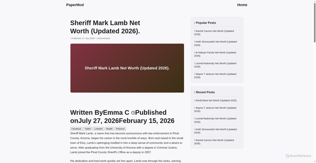 Security scan screenshot of https://ftp.richardgraygallery.com/posts/sheriff-mark-lamb-net-worth-updated-2026.html