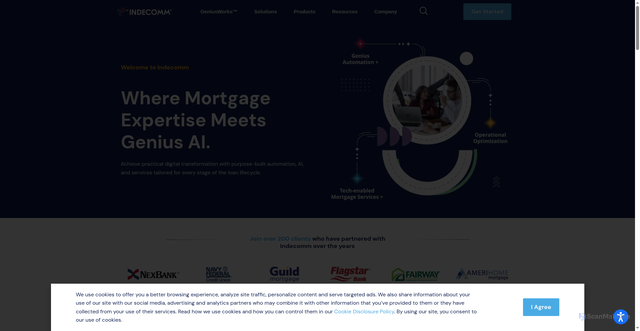 Security scan screenshot of https://indecomm.net