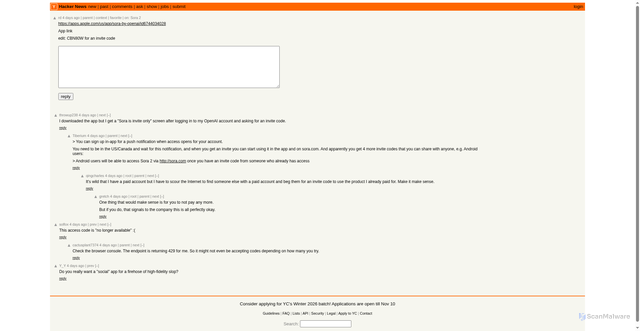 Security scan screenshot of https://news.ycombinator.com/item?id=45428269