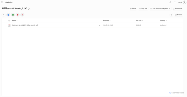 Security scan screenshot of https://1drv.ms/f/c/67d16aee182a1f48/EhneGFatiVVEswEJbc8zAd0BeX_CNZxUAQF_O9ausK_aBQ?e=yZaLWl