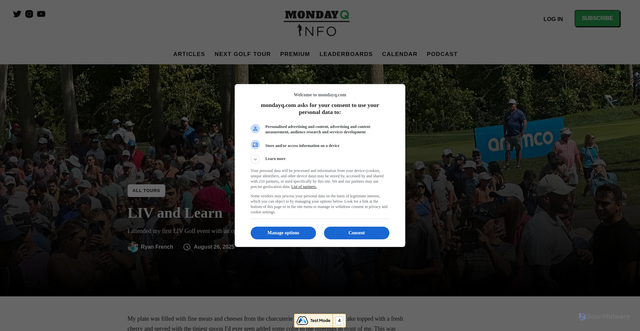 Security scan screenshot of https://www.mondayq.com/posts/liv-and-learn