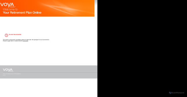 Security scan screenshot of https://www2.presents.voya.com