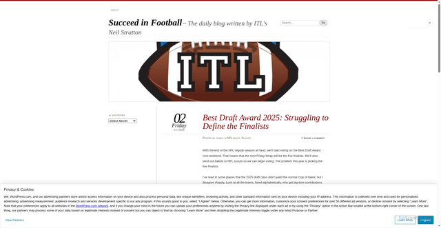 Security scan screenshot of https://succeedinfootball.com/2026/01/02/best-draft-award-2025-struggling-to-define-the-finalists/