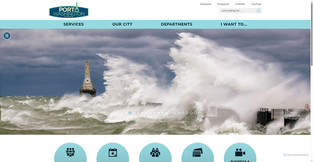 Security scan screenshot of https://www.portwashingtonwi.gov/