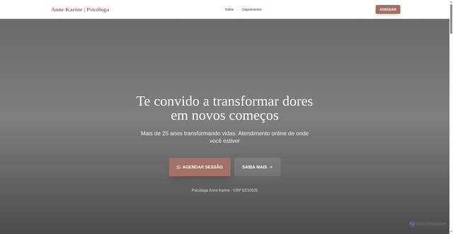 Security scan screenshot of https://annekarine.pages.dev/