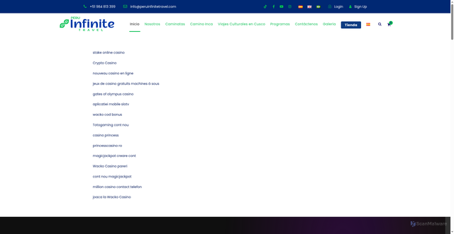 Security scan screenshot of https://peruinfinitetravel.com