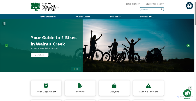 Security scan screenshot of https://www.walnutcreekca.gov/