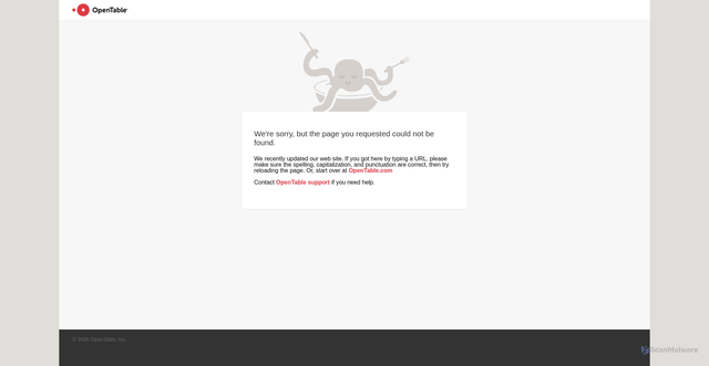 Security scan screenshot of https://ac.opentable.com