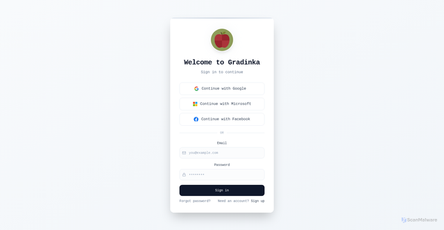 Security scan screenshot of https://gradinkafreshroots.com/