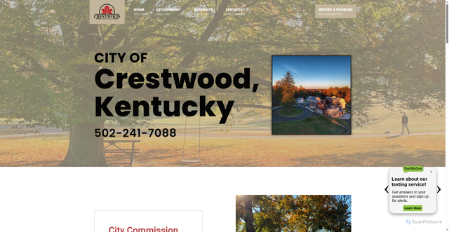 Security scan screenshot of https://crestwoodky.gov/