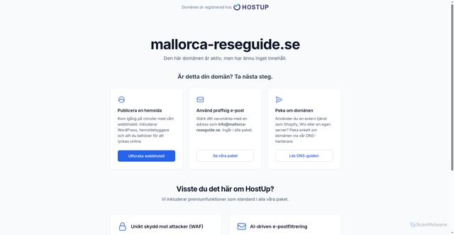 Security scan screenshot of https://mallorca-reseguide.se