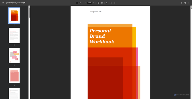 Security scan screenshot of https://cee.pwc.com/assets/downloads/personal_brand_workbook.pdf