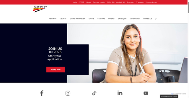 Security scan screenshot of https://gateway.ac.uk/