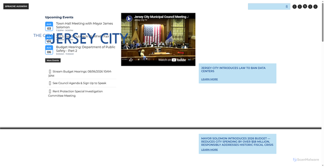 Security scan screenshot of https://www.jerseycitynj.gov/