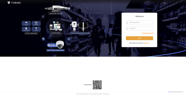 Security scan screenshot of https://uv.turingvideo.com