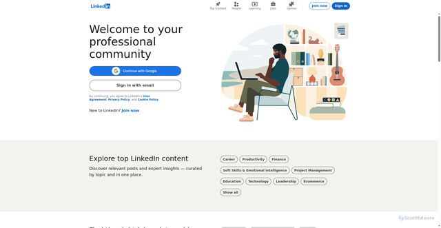 Security scan screenshot of https://www.linkedin.com/slink?code=gp7c4vtH#?NPQ=cnBpZXJjZUByaHJpbnRlcm5hdGlvbmFsLmNvbQ==/vWJ
